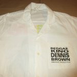 画像4: 美品 90's DENNIS BROWN デニスブラウン レゲエ オープンカラー 半袖シャツ WHT  / 210531 (4)