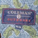 画像3: USED 80's COLEMAN コールマン 魚柄 フィッシング 総柄 半袖シャツ MIX / 210608 (3)