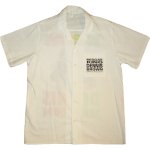 画像2: 美品 90's DENNIS BROWN デニスブラウン レゲエ オープンカラー 半袖シャツ WHT  / 210531 (2)