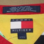 画像4: USED 90's TOMMY HILFIGER トミーヒルフィガー ヘンリーネック ボーダーTシャツ NVY×WHT / 210506 (4)
