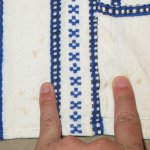 画像9: USED 70's BANBAZ ギリシャ製 刺繍入り 民族 シャツ WHT / 210615 (9)