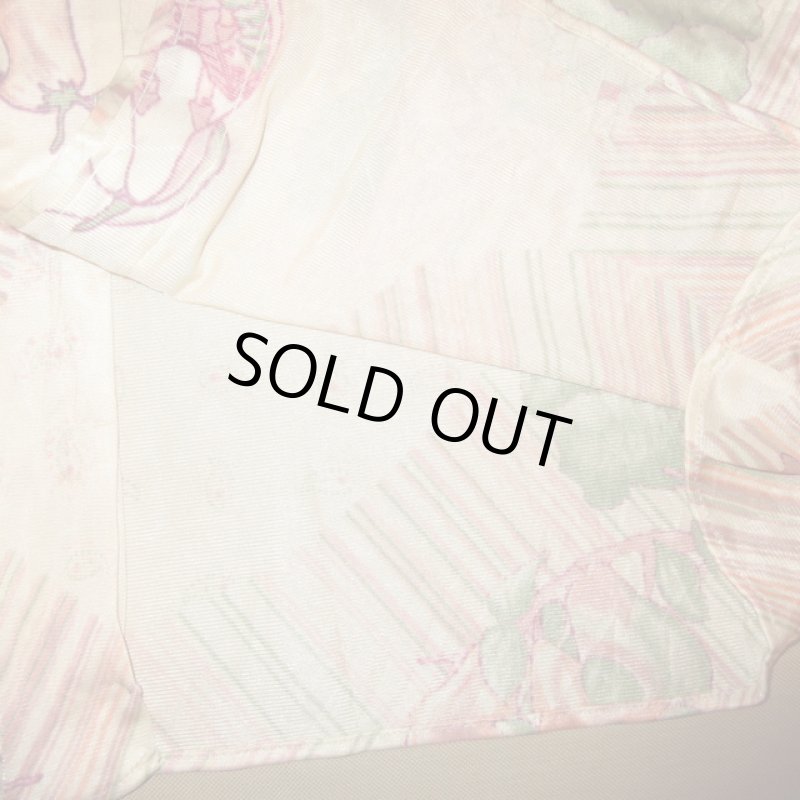 画像9: USED 70's ANDY アンディ ヒッピー柄 化繊 半袖シャツ MIX / 210620 (9)