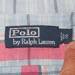 画像3: USED 00's Ralph Lauren ラルフローレン リネン混 オープンカラー 半袖シャツ CHK / 210620 (3)