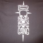 画像1: USED 90's ROXX GANG ロックスギャング スカル ヘアメタル Tシャツ BLK / 210701 (1)
