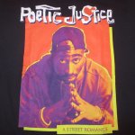 画像1: USED 00's 2PAC Poetic Justice ポエティックジャスティス 映画 Tシャツ BLK / 210701 (1)