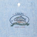 画像3: USED 80's CHAPS Ralph Lauren チャップス ラルフローレン OUTFITTERS フィッシングプリント シャンブレーシャツ BLUE / 210706 (3)