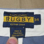 画像3: USED 00's RUGBY Ralph Lauren ラグビー ラルフローレン R刺繍 チノショーツ BLUE / 210713 (3)