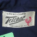 画像3: USED 70's Telchac カラー刺繍 キューバシャツ NVY / 210802 (3)