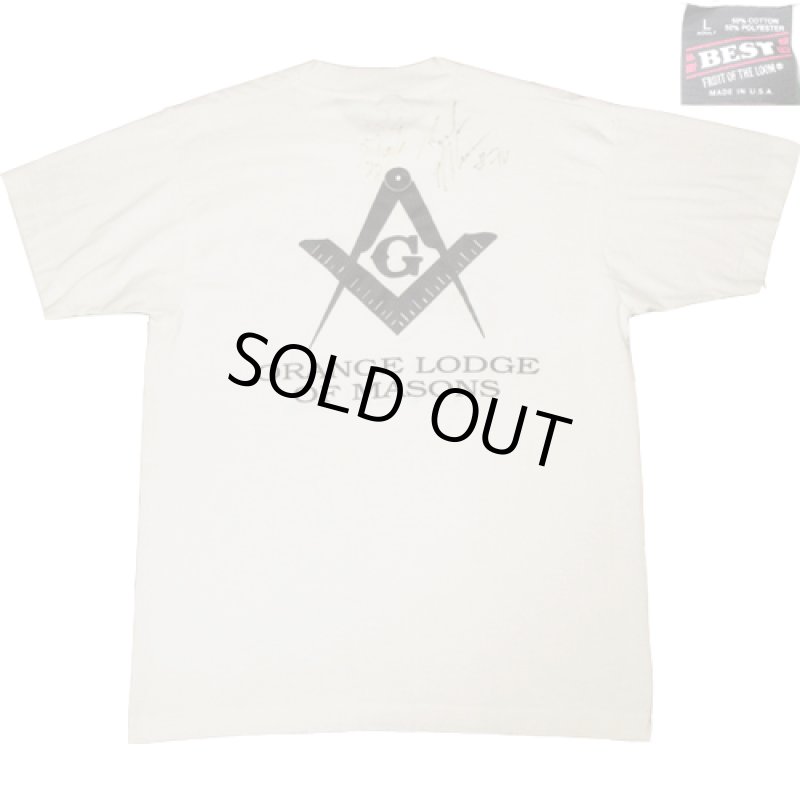 画像3: USED 90's D.A.R.E. フリーメイソン Tシャツ WHT / 210720 (3)