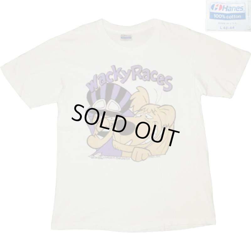 画像2: USED 80's WACKY RACE チキチキマシン猛レース ハンナバーベラ Tシャツ WHT / 210707 (2)