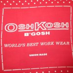 画像2: USED 70'sOSH KOSH B'GOSH オシュコシュ ワークブランド バンダナ USA製 RED / 210811 (2)
