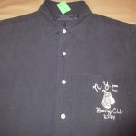 画像7: USED 00's Ralph Lauren ラルフローレン ボクシングクラブ チェーン刺繍 長袖シャツ BLK / 210906 (7)