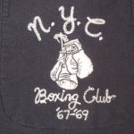 画像8: USED 00's Ralph Lauren ラルフローレン ボクシングクラブ チェーン刺繍 長袖シャツ BLK / 210906 (8)
