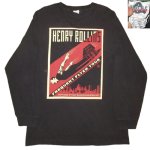 画像2: USED 00's HENRY ROLLINS × OBEY コラボ ヘンリーロリンズ 長袖 Tシャツ BLK / 211006 (2)