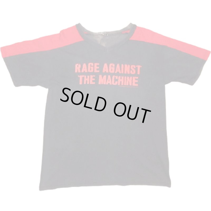 画像2: USED 90's RAGE AGAINST THE MACHINE レイジアゲインストザマシーン スポーツ Tシャツ BLK×RED / 211006 (2)