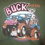 画像4: USED 90's BUCK MUD BOG トラックレース スウェットパーカ GRN / 211015 (4)
