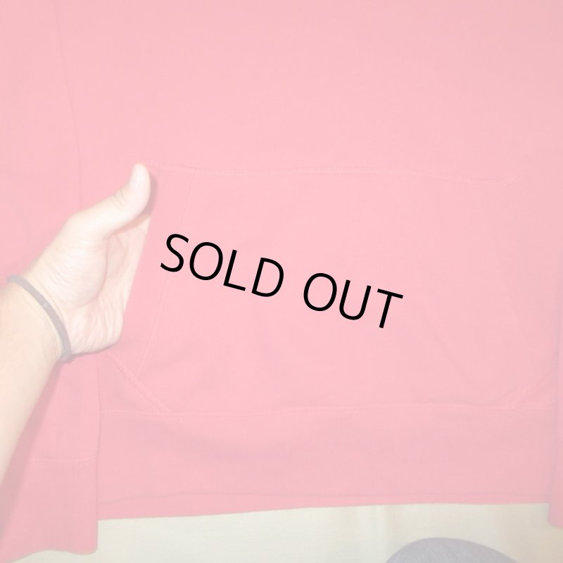 画像9: USED 00's RALPH LAUREN ラルフローレン 胸刺繍ロゴ スウェットパーカ RED / 211015 (9)