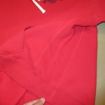 画像8: USED 00's RALPH LAUREN ラルフローレン 胸刺繍ロゴ スウェットパーカ RED / 211015 (8)