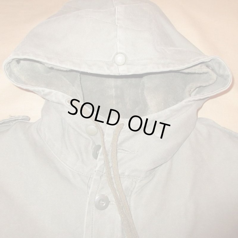 画像4: USED 80's ドイツ軍 ミリタリー フィールドジャケット パーカ ライナー付き OLV  / 211025 (4)