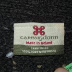 画像3: USED 90's Carraig Donn キャレイグドン アイルランド製 アランニット ショールカラー カーディガン セーター BLK / 211125 (3)