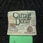 画像3: USED 80's Carraig Donn キャレイグドン アイルランド製 ハーフジップ アランニット セーター BLK / 211125 (3)