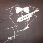 画像1: USED 70's 007 MOONRAKER ジェームスボンド ムービー Tシャツ BLK / 211129 (1)