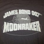 画像5: USED 70's 007 MOONRAKER ジェームスボンド ムービー Tシャツ BLK / 211129 (5)