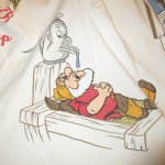画像6: USED 90's ディズニー ７人の小人 スリーピング Tシャツ ワンピース アメリカ製 WHT / 211129 (6)