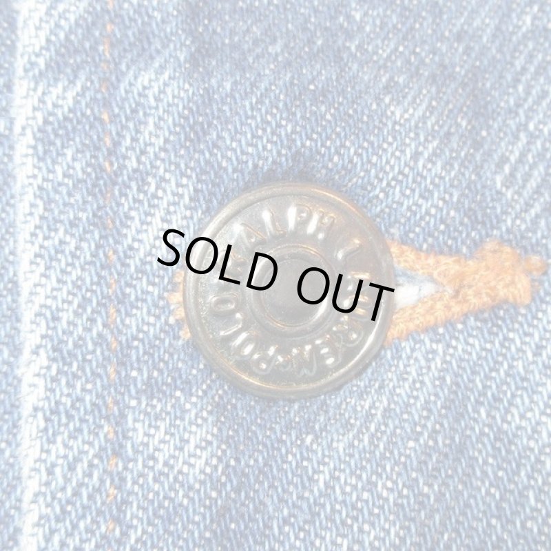 画像10: USED 80's RALPH LAUREN  ラルフローレン 白タグ ブランケットライナー デニムジャケット アメリカ製 NVY / 211202 (10)