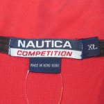 画像4: USED 90's NAUTICA ノーティカ ボーダー ラガーシャツ RED×BLK / 211214 (4)