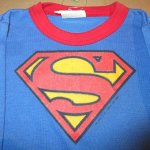 画像4: キッズ 古着 70's SUPERMAN スーパーマン オリジナル 長袖 Tシャツ キッズ BLUE / 211214 (4)
