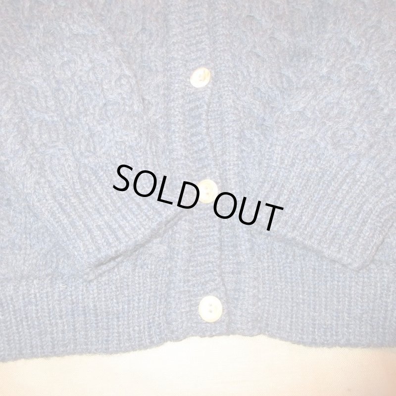 画像6: USED 00's Cabela's カベラス アランニット フィッシャーマン セーター ニットカーディガン アイルランド製 NVY / 220113 (6)