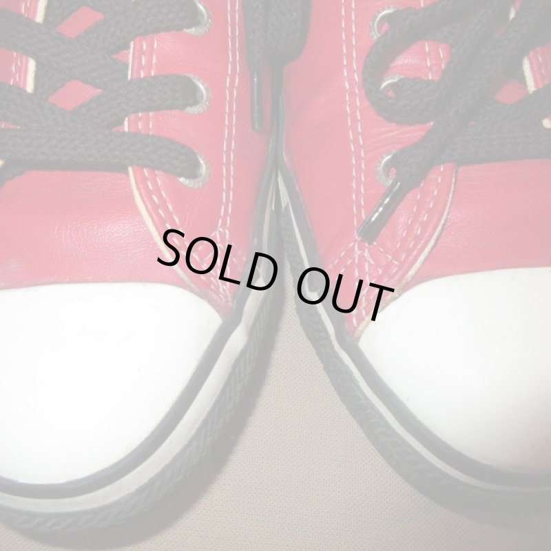 画像4: USED 00's CONVERSE コンバース ALLSTAR オールスター レザー 2000 スニーカー RED×BLK / 220117 (4)