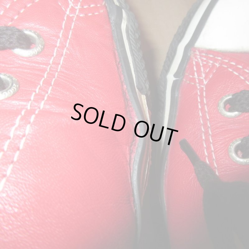 画像9: USED 00's CONVERSE コンバース ALLSTAR オールスター レザー 2000 スニーカー RED×BLK / 220117 (9)