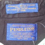 画像3: USED 00's PENDLETON ペンドルトン オンブレチェック ウールシャツ 長袖 BLK×WHT / 220120 (3)