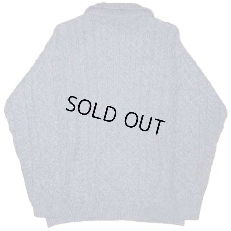 画像2: USED 00's Cabela's カベラス アランニット フィッシャーマン セーター ニットカーディガン アイルランド製 NVY / 220113 (2)