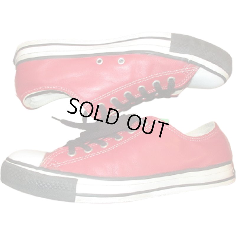画像2: USED 00's CONVERSE コンバース ALLSTAR オールスター レザー 2000 スニーカー RED×BLK / 220117 (2)