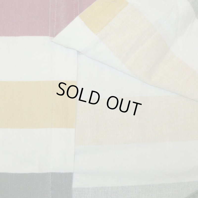 画像8: USED 90's RED HEAD レッドヘッド ハンティング カラフルボーダー 長袖シャツ WHT×MIX / 220228 (8)