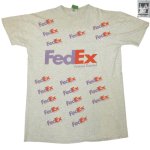 画像2: USED 90's Fedex フェデックス 運送会社 企業物 マルチプリント Tシャツ GRY / 220302 (2)