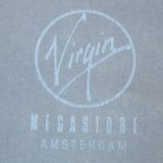画像1: USED 90's VIRGIN MEGASTORE ヴァージン メガストア レコード店 Tシャツ BLUE / 220413 (1)