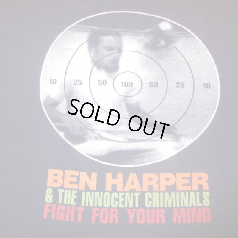 画像1: USED 90's BEN HARPER ベンハーパー FIGHT FOR YOURMIND Tシャツ NVY / 220420 (1)
