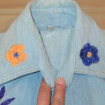 画像5: USED 70's UNKNOWN 刺繍入り ヒッピー デニム シャツジャケット 長袖シャツ BLUE / 220427 (5)