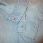 画像8: USED 70's UNKNOWN 刺繍入り ヒッピー デニム シャツジャケット 長袖シャツ BLUE / 220427 (8)