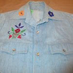 画像3: USED 70's UNKNOWN 刺繍入り ヒッピー デニム シャツジャケット 長袖シャツ BLUE / 220427 (3)