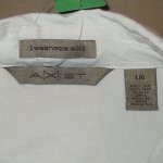 画像3: USED 00's AXIST アトミック柄 半袖 シルクシャツ CRM / 220516 (3)
