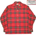 画像1: USED 70's MOHAWK モホーク コットン100% ボックス チェックシャツ RED / 220427 (1)