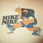 画像1: USED 70's HIKE NIKE ハイク ナイキ オリジナル 初期 コルテッツ Tシャツ BEI / 220531 (1)