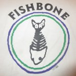 画像1: USED 00's FISHBONE フィッシュボーン TOUR2000 リンガー Tシャツ WHT×BLK / 220605 (1)