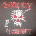 画像1: USED 80's CORROSION OF CONFORMITY C.O.C. コロージョンオブコンフォーミティ スカル Tシャツ BLK / 220605 (1)
