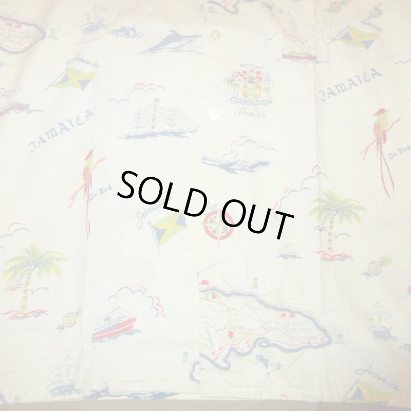 画像5: USED 60's Siboney ジャマイカ柄 made in JAMAICA オープンカラーアロハシャツ BRM / 220619 (5)